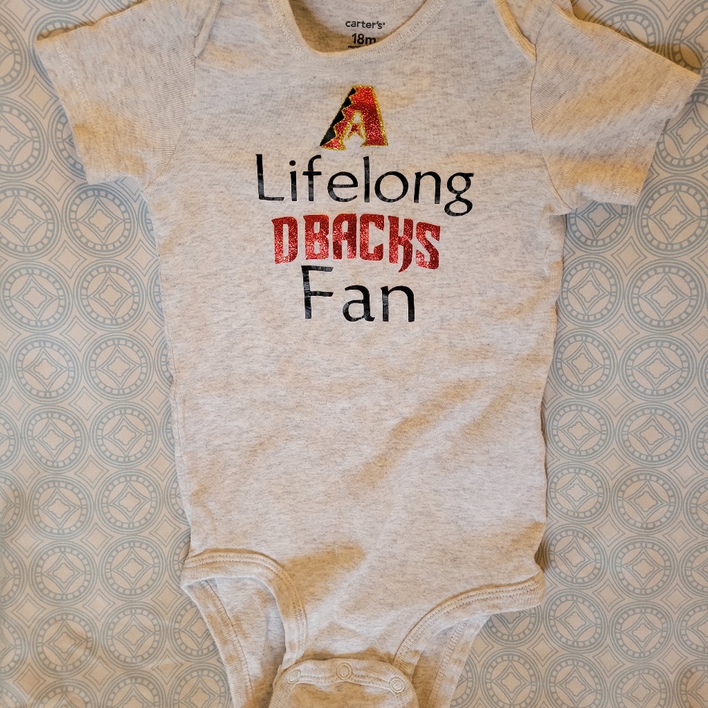 Carter's 18m gray Diamondbacks onesie